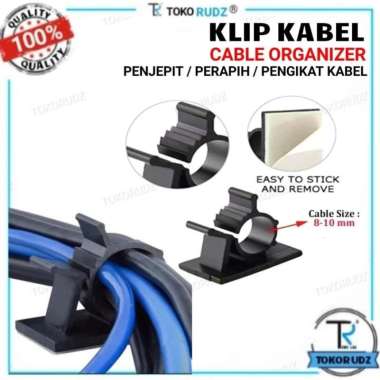 Klip Kabel Pengikat Perapih Penjepit Kabel Listrik Organizer USB 0810