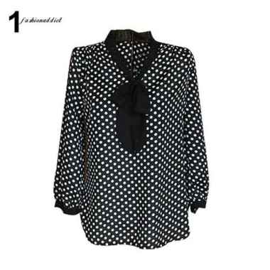 Harga Chiffon Top Blouse Black Terbaru 
