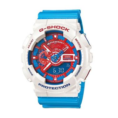 Casio G-Shock GA-110AC-7A Original Jam Tangan Pria - Putih Putih