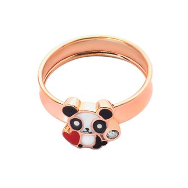 Panda Heart Gold Kids Ring - Cincin Emas Anak Kadar 37,5-WHIZLIZ