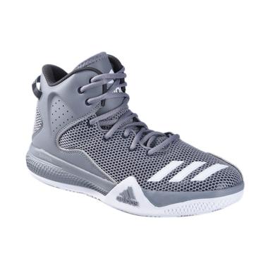 adidas Men Basketball NBA DT Mid Grey Sepatu Basket (AQ7754)