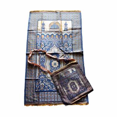 Nabawi Sajadah Masjid Bundar with Sling Bag - Biru