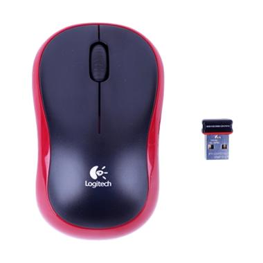 Logitech M185 Wireless Mouse - Red