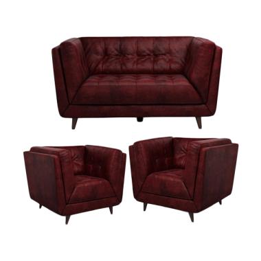 Malibu Viscon 211 Seater Sofa - Maroon