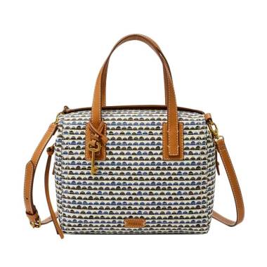 Fossil ZB 7136469 Emma Satchel Bags – Blue Multicolor Tas Wanita