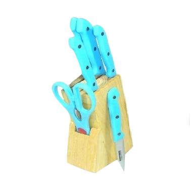 Home Line HE-2128 Set Pisau - Biru [7 pcs]