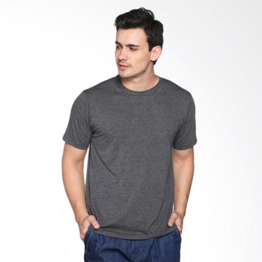 Katoen.Id T-Shirt / Kaos Polos Pria - Dark Grey