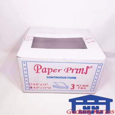 Paperpryns Continuous Form Computer Paper - Slip Gaji Hitam [9.5 Inch x 11/2 Inch/3 Ply/NCR]
