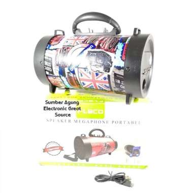 Speaker Megaphone Portable Fleco F16 3inch Speaker 5W Bentuk Tabung Hitam