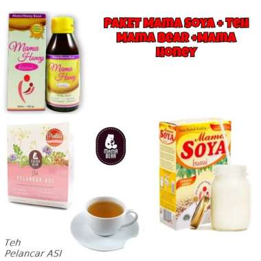 Paket Mama Bear Teh Asi Booster, Mama Honey dan Mama Soya