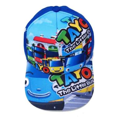 TOPI Tayo / Topi anak laki-laki / topi anak keren / topi anak karakter kartun Kids Biru