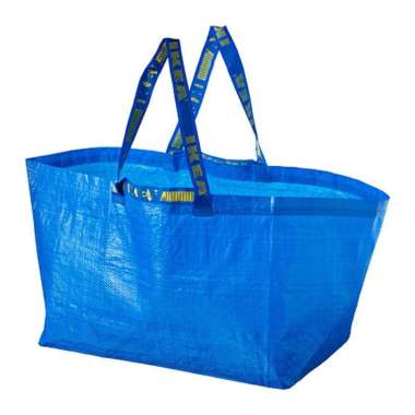 Frakta Kantong Tas Belanja Besar Ikea PLastik Troli Shopping Bag Cart Biru