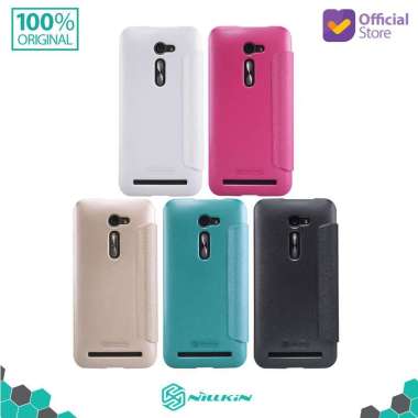 Nillkin Sparkle Flip Case Cover Asus Zenfone 2 (5.0") Asus Zenfone 2 Rose Red