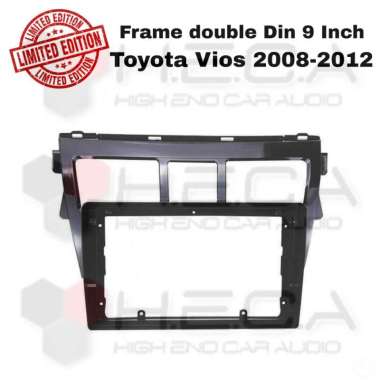 Frame 9 inch TOYOTA VIOS 2008-2012 Double Din 9" hitam