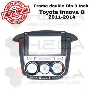 Frame 9" TOYOTA INNOVA G 2011-2014 Double Din Android Head Unit 9 inch hitam