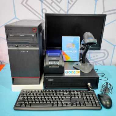 PAKET POS SYSTEM CPU KOMPUTER FULL SET FULL SUPPORT AFTER SALES HITAM