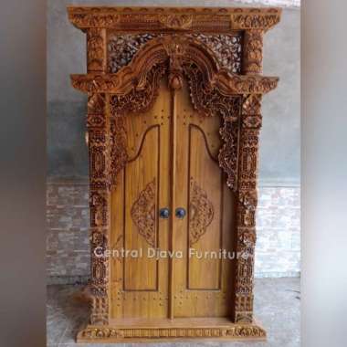 Gebyok Pintu Rumah Ukiran Jepara Kayu Jati Kusen Ukir Furniture Jepara