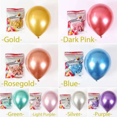 Balonasia Balon Chrome - latex chrome - balon ulangtahun - Silver