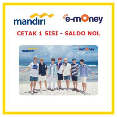 Kartu MANDIRI E-MONEY BTS 6 Kpop etoll Custom Emoney [ SALDO NOL / 1 SISI ]