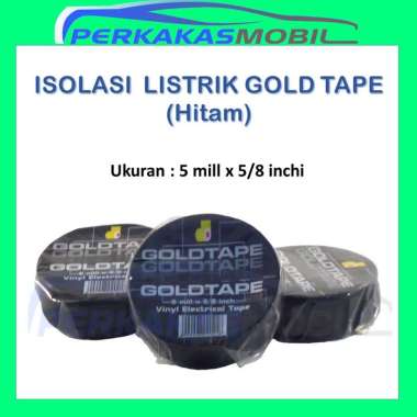 Gold Tape Isolasi Isolator Solasi Solatip Selotip Kabel Listrik Hitam Black Vinyl Electrical Tape Sa