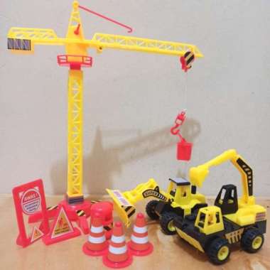 Mainan Set Konstruksi Tower Crane The Builder - Mobil Truk Alat Berat
