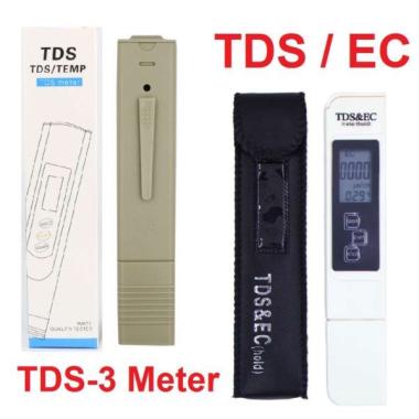 TDS Meter EC TDS-3 TDS3 Pena Pengukur 3-in-1 TDS EC PPM Kualitas Air Tester Alat Hidroponik Aquarium
