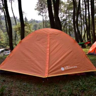 tenda compas Aloy kap. 2 orang tenda compass ultralight 2 tenda dome compass waterproof oranye