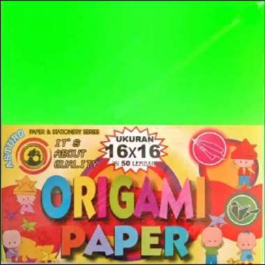 Kertas Origami Asturo 16 x 16 cm / Kertas Origami 10 Warna / Kertas Origami 16 x 16 50 Sheet