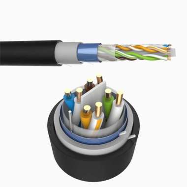 Kabel LAN FTP - FiberHome CAT 5E 24AWG Black PVC Outdoor- 1 Roll