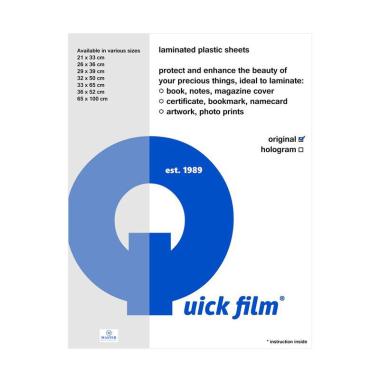 Quick Film Laminating Hologram Sampul Plastik [21 x 33 cm] Transparent