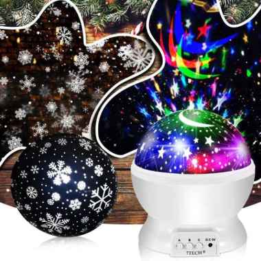 Lampu Hias Dekorasi Kamar Tidur Proyektor LED Bulat Bintang Hadiah Ulang Tahun Pacar