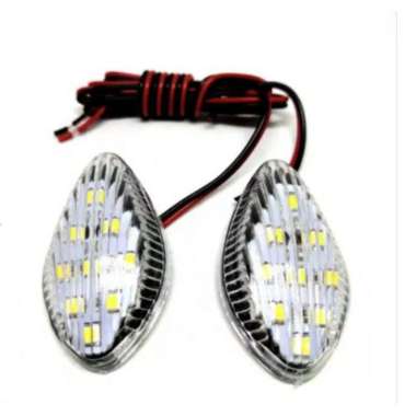 Lampu Sein Riting Motor Kuning Tempel Kecil Universal Vixion Satria Hitam