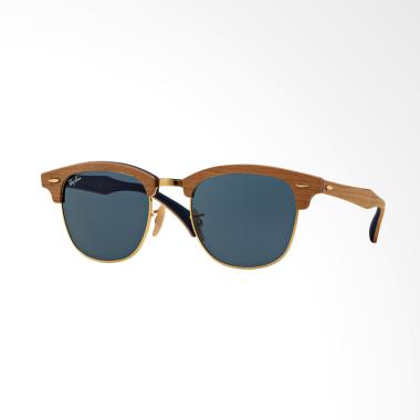 Rayban Clubmaster Cherry Rubber Blue Kacamata - Grey [Size 51] Rb3016M