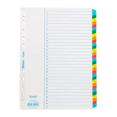 Divider A4 Bantex 1-31 / Bantex Divider And Indexes A4 1-31 31 Pages #6242 00 / Pemisah Ordner