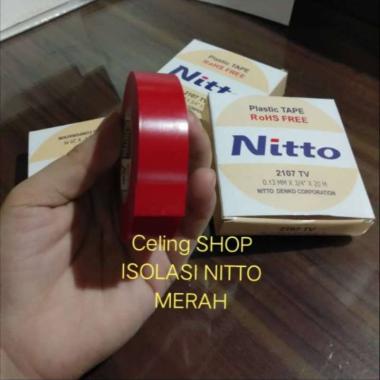 isolasi NITTO MERAH isolatip selotip lakban kabel listrik warna