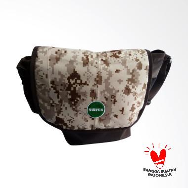 Guienu Messenger Sling Bag Nylon Co ... ing Tas Selempang - Brown