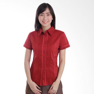 Adore Ladies Neci Kemeja Lengan Pendek Wanita - Red