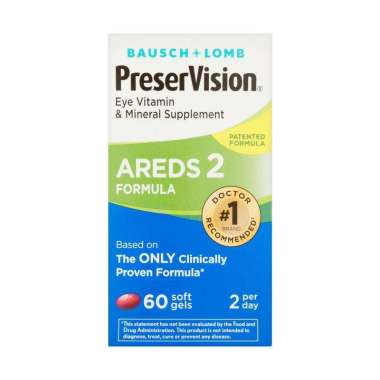 Bausch + Lomb PreserVision AREDS 2 Formula Vitamin Mata [Original USA/ 120 Soft Gels]