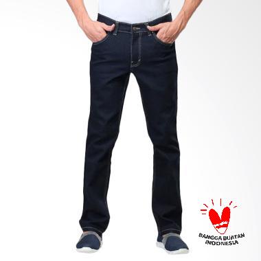 Sognoleather Long Pants Denim Celana Pria - Hitam SLX 853