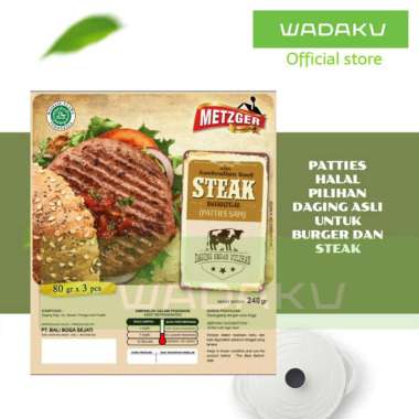 DAGING SAPI BURGER BEEF PATTY STEAK BURGER METZGER HALAL 3X80G