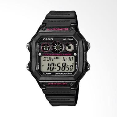 CASIO Jam Tangan Pria - Black AE-1300WH-1A2VDF