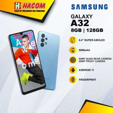 Samsung Galaxy A32 RAM 8 GB ROM 128 GB 8/128 - Garansi Resmi Awsome White