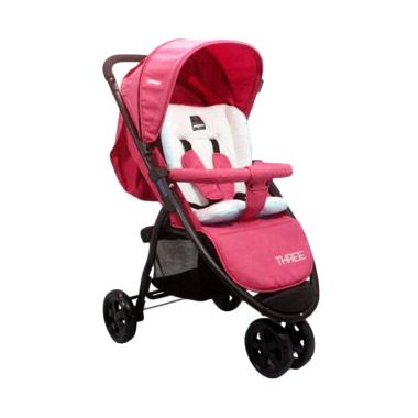 BabyDoes CH-463 Three Kereta Dorong Bayi - Merah