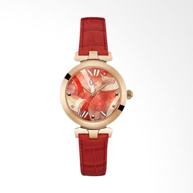 Guess Collection Y20004L3 Leather Strap Jam Tangan Wanita - Red Rosegold