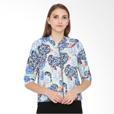 A&D Fashion Ms 647 Blouse Batik Casual Atasan Wanita - Green