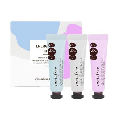 INNISFREE ENERGIZING KIT / JEJU VOLCANIC COLOR CLAY MASK