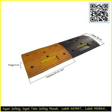 Premium Rubber Speed Bump Polisi Tidur Besar 50 cm Karet Lebar 38 cm Speedbumb Speedbump