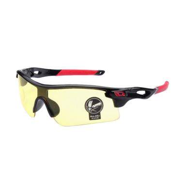 OULAIOU Lensa Mercury Kacamata Sepeda - Black Yellow 009183