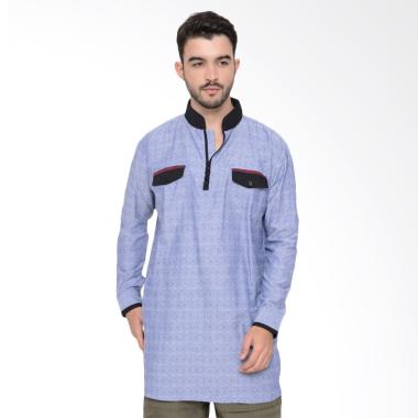 Zayidan Baju Muslim Gamis Pakistan Pria - Biru