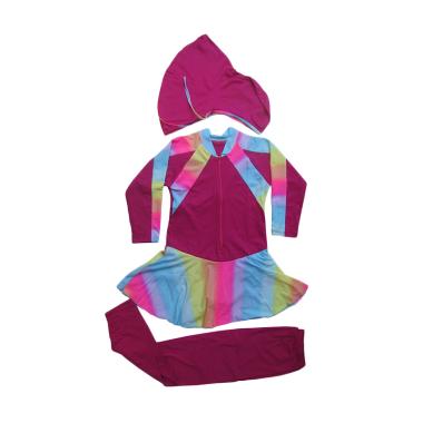 Rainy Collections Motif Rainbow Baju Renang Anak Muslim - Ungu